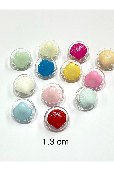 karantuhafiye Baby Button / Mussel Model / 10 Pieces Fuchsia