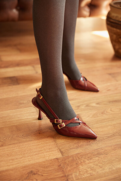 MİLAYA SHOES Eli̇se Women's Patent Leather Classic Heel Shoes