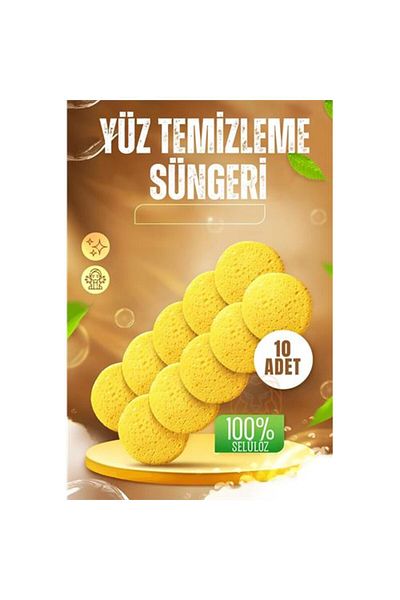 Findit Modacar Makeup Remover Pad Skin Cleansing Sponge Natural Cellulose 10Pcs