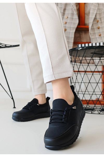 Skygo Oles Black Leather Ballerina Shoes
