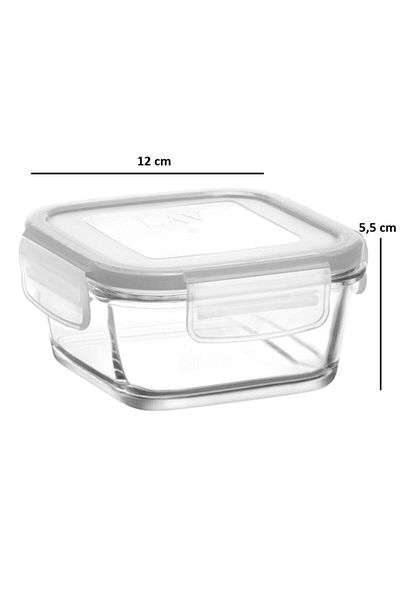 LAV Glass Locked Storage Container Set of 6 Breakfast Frs227 White
