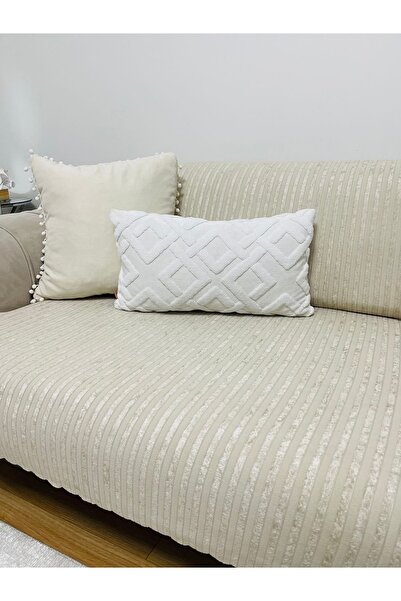 etleshome Süngerli Kadife Koltuk Örtüsü Koltuk Şalı Çekyat Örtüsü 3 Kişilik 175 X 210 (1 ADET)