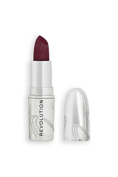 Revolution Metallic Muse Glitter Lipstick - Iced Berry