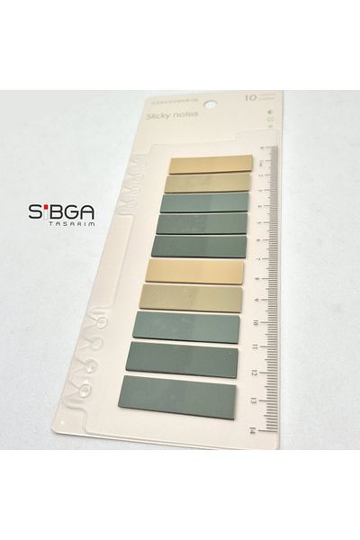 sibga tasarım Transparent Colored Post-It Note Paper - 200 Sheets Bookmark Sticker