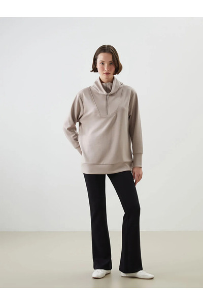 LC Waikiki LCWAIKIKI Classic Siyah Beli Lastikli İspanyol Paça Kadın Tayt Pan...