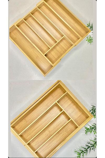 MODA OZY Μπαμπού 5/7 θέσεων Συρτάρι Organizer Μαχαιροπήρουνα