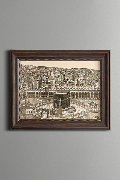 epiqart Kabe Çizim - Vintage Desenli Çerçeve