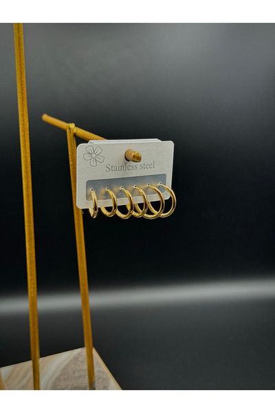 zarifje 6-Piece Hoop Earrings Steel