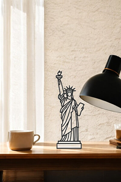 oalpo Özgürlük Heykeli Sfenksi Aile Line Art Figür - Minimalist Dekor & Kolek...