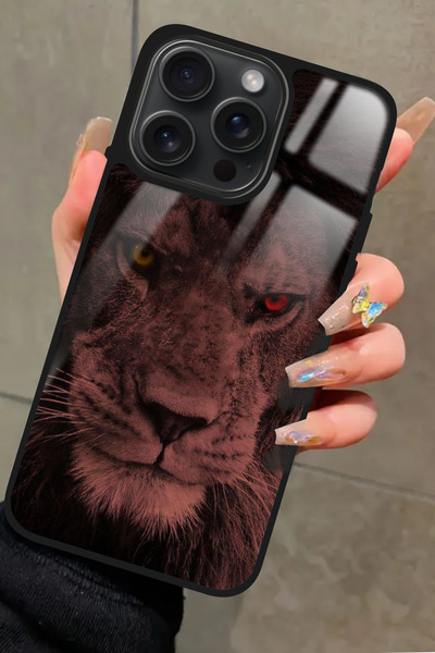 Snacase Apple iPhone 14 Pro Max Uyumlu Aslan Tasarımlı Glossy Premium Kılıf