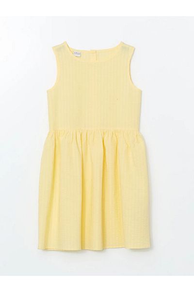 LC Waikiki Lcw Eco Yellow Bicycle Collar Girl Dress