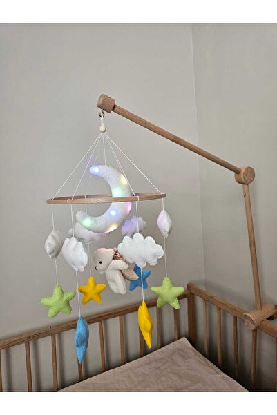 FN Işıklı Bebek Beşik Dönencesi Bebek Odası Dekorasyonu Montessori Oyuncak