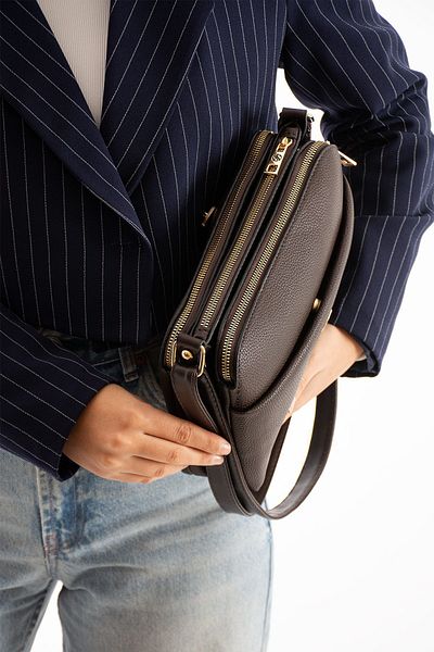 H&D COLLECTİON Πολύχρηστη τσάντα ώμου με επένδυση με μακρύ λουράκι 4 θέσεων 1408