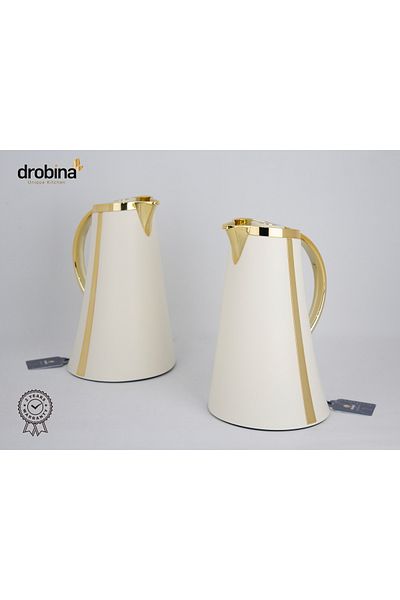 drobina Dropina Beige Luxury Tea and Coffee Thermos Set