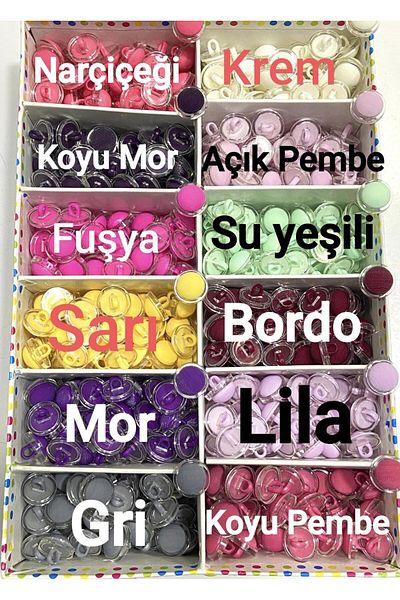 karantuhafiye Baby Button - Matte Model, 10 Pieces /Bebe02/ Cream