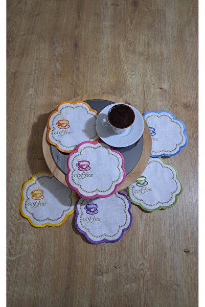 NGR HOME 6 قطع من مناديل كوكتيل القهوة