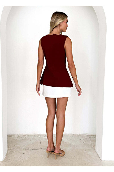 Jose Clothing Жіночий преміум трикотажний жилет з золотими ґудзиками