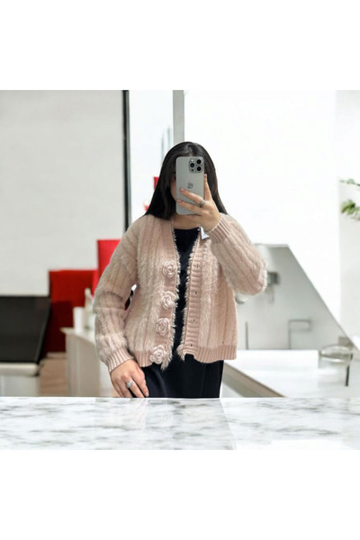 Lovely butik سترة نسائية من القطيفة ذات أزرار مفصلة وتصميم ملون