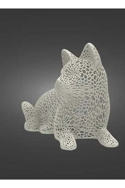 3D Brothers Elegant Voronoi Cat Ornament - Unique Home Decor Pice