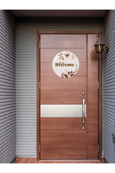 estölye Kişiye Özel İsimli Tasarımsal Kapı Süsü Uv Baskı Welcome