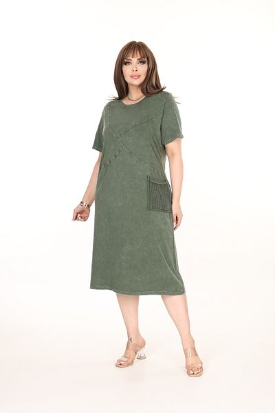 özle fashion Design Plus Size Dress with Pockets