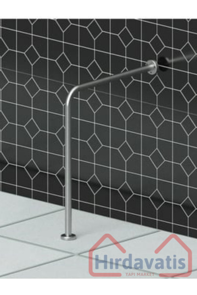 HIRDAVATİS YAPI MARKET Yaşlı Hasta Bedensel Engelli Yerden Duvara Tutunma Barı Paslanmaz Banyo Wc Tutamağı Mat Krom