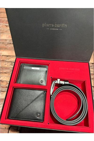 Pierre Cardin Belt & Wallet & Card Holder 3Pcs Set Qsp.Pr3Rky.Et.Ryk