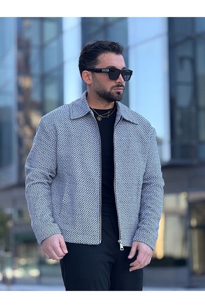 MİS MODA men's spring knitted cashmere jacket