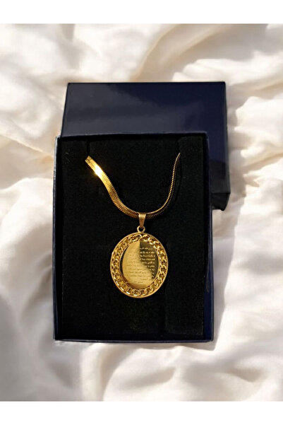 Ruemora Kadın İtalyan Zinciri Ayetel Kürsi Çelik Kolye