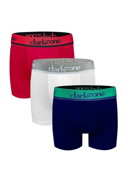 bazaar-turkey all you need 3 Pack Mixed Color Men's Boxers 30903A Red - White - Navy Blue