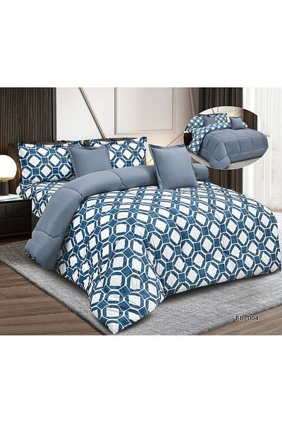 mingle Summer King Double Bed Quilt Set, 230*250, 6 Pieces