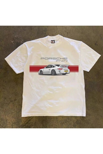 zeynstore Унісекс біла футболка з принтом, оверсайз крій, короткі рукави