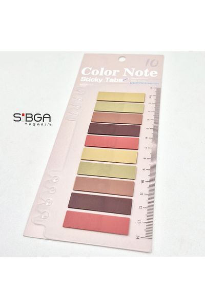 sibga tasarım Transparent Colored Post-It Note Paper - 200 Sheets Bookmark Sticker