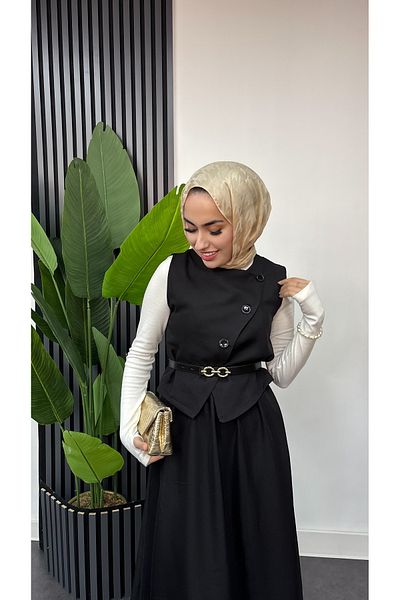 HB MODA COLLECTİON Γιλέκο Hijab Σετ