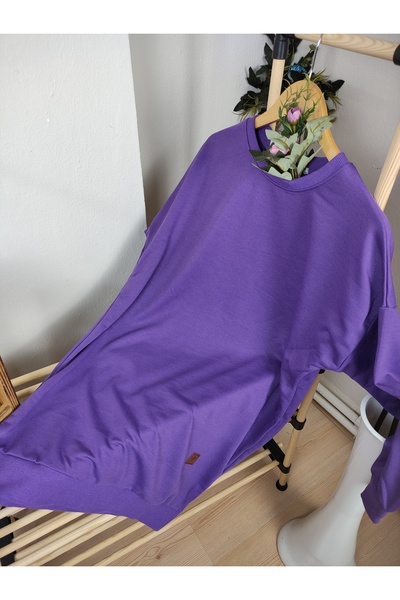 ALMİNA Two Yarn Cotton Combed Tesetures Tunic Sweatshirt