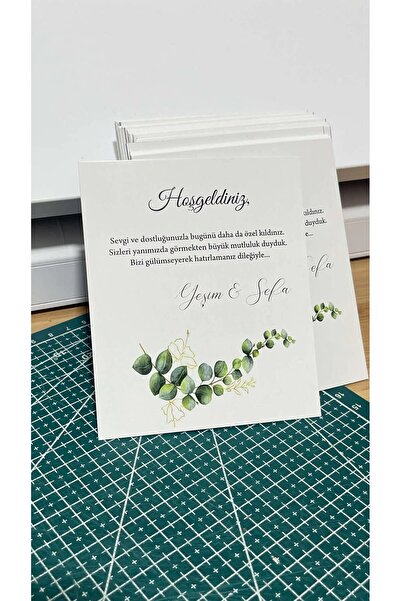 Emtory Home 63 Adet Söz Kına Nişan Düğün Hatırası Kartı Davetiyesi - İstenile...