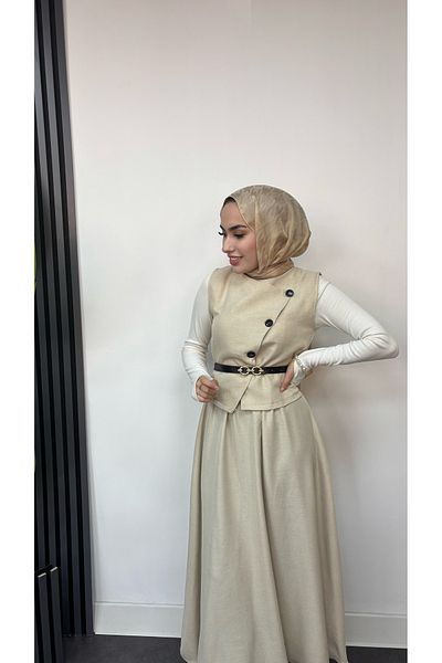 HB MODA COLLECTİON Γιλέκο Hijab Σετ