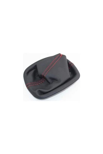 Store Universal Gear Shift Gaiter Black Leather Red Stitching