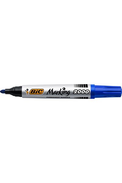 Bic Marking 2000 Permanent Marker Round Tip Blue Box of 12