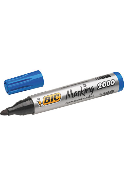 Bic Marking 2000 Permanent Marker Yuvarlak Uç Mavi 12`li Kutu