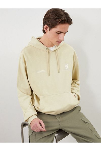 LC Waikiki Lcw Long Sleeve Printed Men's Hoodie Fast Fashion