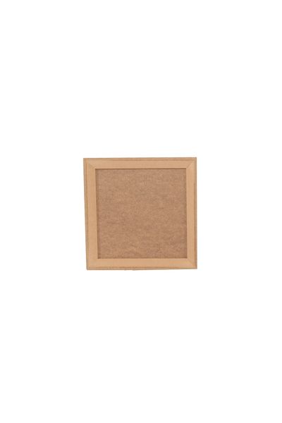 DERYA DESİNG ART Raw Wooden Framed Square Board 30X30Cm