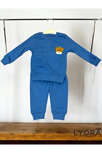 Lyora Ayıcık Baskılı Kız-Erkek Çocuk Pijama Takımı