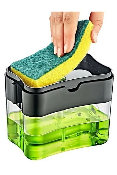 Trade Bazaar 2 in 1 Liquid Detergent Dispenser with Sponge