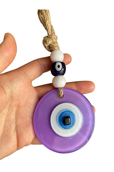 312 KONSEPT 7 سم لون أرجواني فيوجن زجاج عين الشر حبة ديكور جدار زخرفة 7 سم