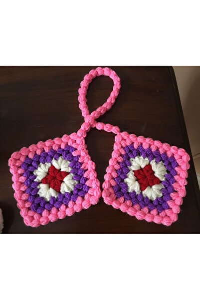 Müjde Tuhafiye Çeyizlik Lif İpinden Tutacak Pembe