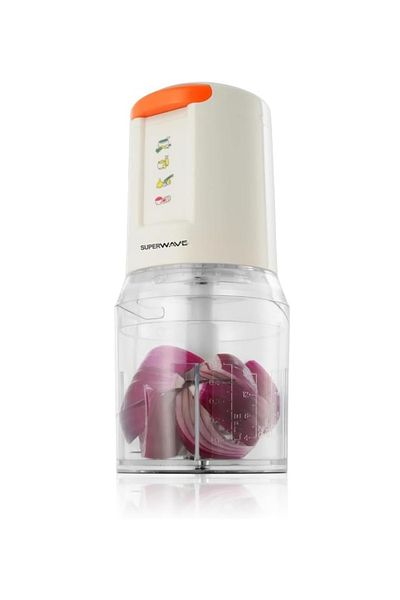 Super Wave Electric Vegetable Chopper 0.5L 300W | 2 Speed Chopping with 4 Sharp Stainless Steel Blades