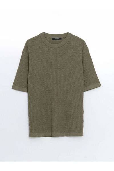 LC Waikiki Xside Crew Neck Short Sleeve Men's Knitwear Sweater