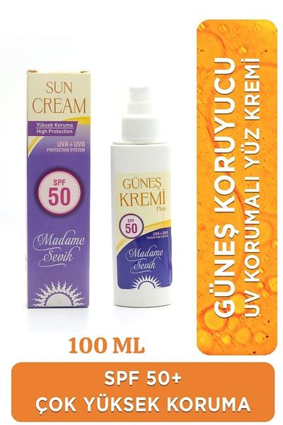 Madame Sevik Spf 50 Daily High Uv Protection Facial Sun Cream 100 ml