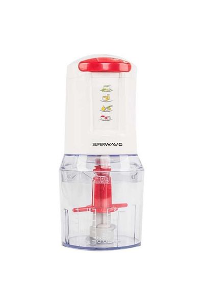 Super Wave Electric Vegetable Chopper 0.5L 300W | 2 Speed Chopping with 2 Sharp Stainless Steel Blades